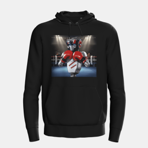 Black Robot Boxing Hoodie