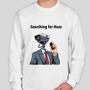 Searching For Huzz Refractory White Long Sleeve T-Shirt